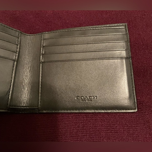 Coach Slim Billfold Wallet In Signature Canvas With Varsity Stripe - Picture 4 of 5